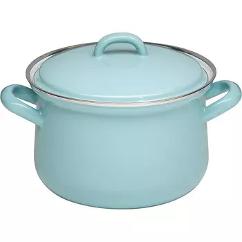 RIESS Кастрюля 1.5 л 16 см, эмалированная, светло-зеленая Riess 0606-109
