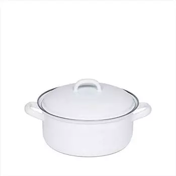 RIESS Кастрюля 1 л 16 см, эмалированная, белая Riess 0128-33