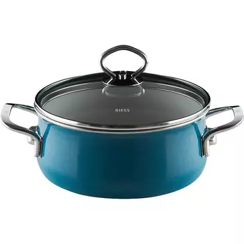RIESS Кастрюля 1 л 16 см, эмалированная, синяя Riess 0707-010