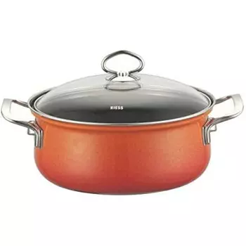 RIESS Кастрюля 2 л 20 см, эмалированная, коралловая Riess 0657-034
