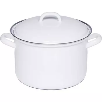 RIESS Кастрюля 3.5 л 20 см, эмалированная, белая Riess 0124-033