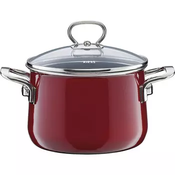 RIESS Кастрюля 4 л 20 см, эмалированная, красная Riess 0703-008