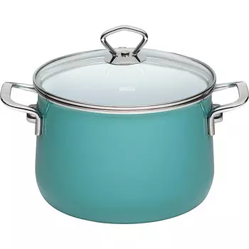 RIESS Кастрюля 4 л 20 см, эмалированная, зеленая Riess 0703-110