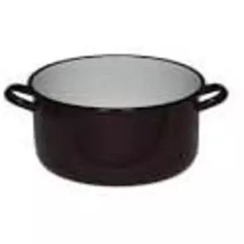 RIESS Кастрюля 6 л 28 см, без крышки, эмалированная, черная Riess