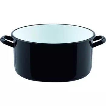 RIESS Кастрюля 8 л 28 см, эмалированная, черная Riess 0246-017