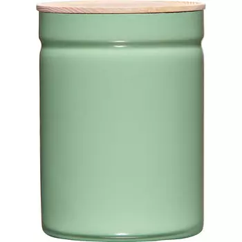 RIESS Контейнер для хранения еды с деревянной крышкой 2.2 л, эмалированный, зеленый Riess 2175-202