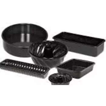 RIESS Набор форм для выпечки 6 предметов, эмалированный, черный Riess
