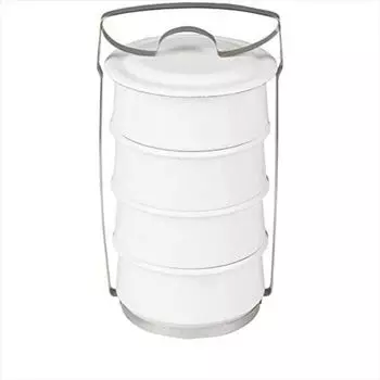 RIESS Набор контейнеров для еды 4 предмета, эмалированный, белый Riess 0331-033