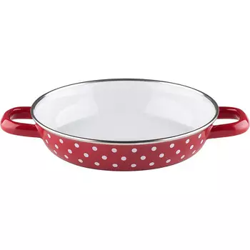 RIESS Сковорода для яиц 20 см, без крышки, эмалированная, красная Riess 0044-077