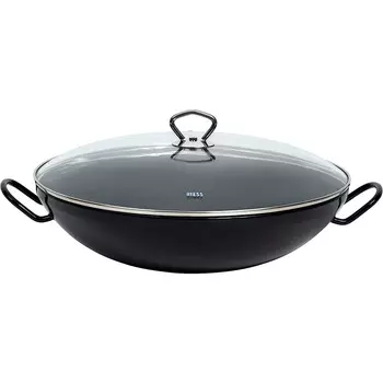 RIESS Вок-сковорода 4 л 36 см, эмаль, черная Riess 0385-022