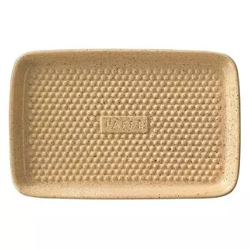 Rmertopf Блюдо для гриля с круглой решеткой прямоугольное, бежевое/черное, 33 x 23 x 3,5 см, Lafer BBQ Rmertopf