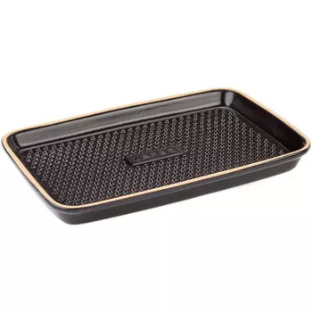 Rmertopf Блюдо для гриля с круглой решеткой прямоугольное, 33 х 23 см, черное, BLACK EDITION Rmertopf BBQ Rmertopf