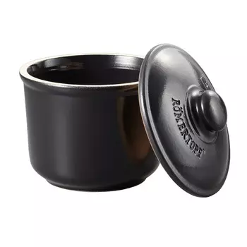 Rmertopf Форма для запекания с крышкой маленькая круглая, 12,5 см, черная, BLACK EDITION Rmertopf BBQ Rmertopf