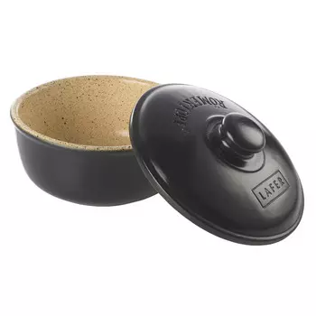 Rmertopf Форма для запекания с крышкой средняя, 23 см, бежевая/черная, Lafer BBQ Rmertopf