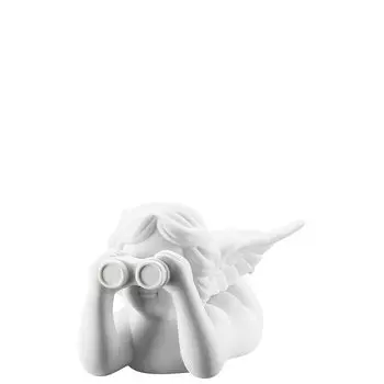 Rosenthal Фигурка "Ангел с биноклем" 8 см белая матовая Angel Rosenthal