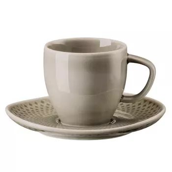 Rosenthal Кофейная пара для эспрессо / мокко 0,08 л Pearl Grey Junto Rosenthal