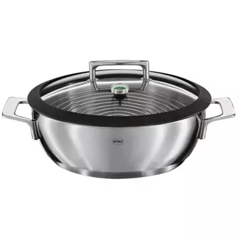 Rosle Пароварка с крышкой и термометром, нержавеющая сталь 28 см Aroma Rosle