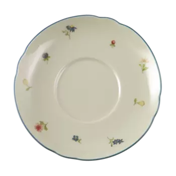 Seltmann Weiden Блюдце к пиале для супа 16 см Streublume blauer Rand Marie-Luise Seltmann