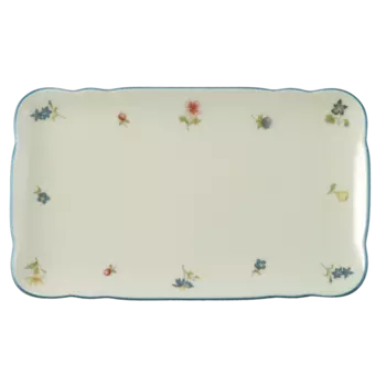 Seltmann Weiden Блюдо для сервировки / масла 20 см Streublume blauer Rand Marie-Luise Seltmann