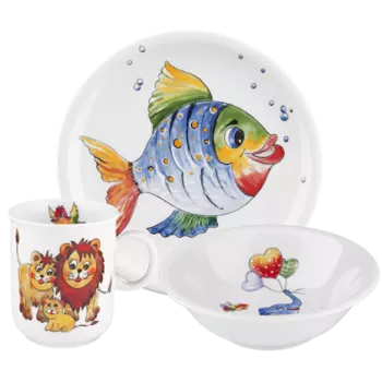 Seltmann Weiden Набор детской посуды 3 предмета Bunte Tierwelt Compact Seltmann
