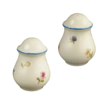 Seltmann Weiden Солонка и перечница набор 2 предмета Streublume blauer Rand Marie-Luise Seltmann