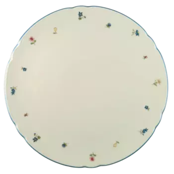 Seltmann Weiden Тортовница 30 см Streublume blauer Rand Marie-Luise Seltmann