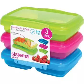 Sistema Набор разноцветных контейнеров 350 мл, 3 предмета Sistema