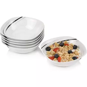 Snger Набор из 6 пиал для хлопьев 0,35 л Black Lines Bilgola Snger