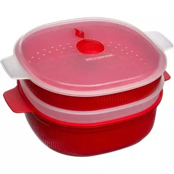 SNIPS Контейнер для приготовления в микроволновой печи 4 л, красный Snips