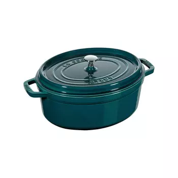 Staub Кастрюля / жаровня 31 см с крышкой овальная La Mer Staub