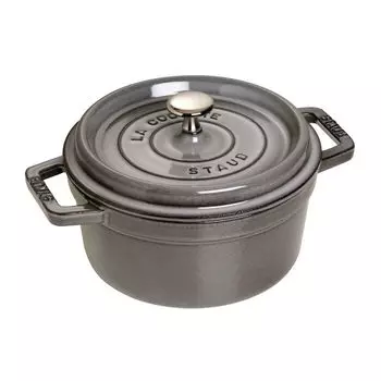Staub Кокот круглый 22 см, серый Staub