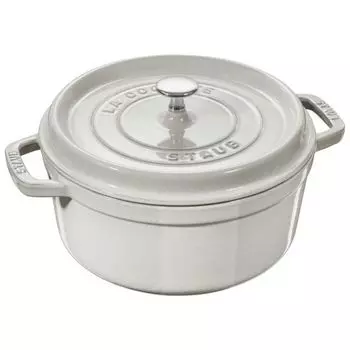 Staub Кокот круглый 28 см, белый Staub