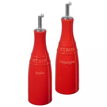 Staub Набор из 2 дозаторов для масла и уксуса 0,25 л вишнево-красный Staub