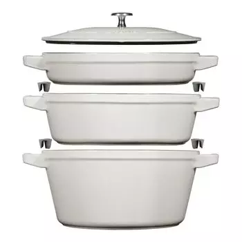 Staub Набор кухонной посуды 3 предмета, белый Staub