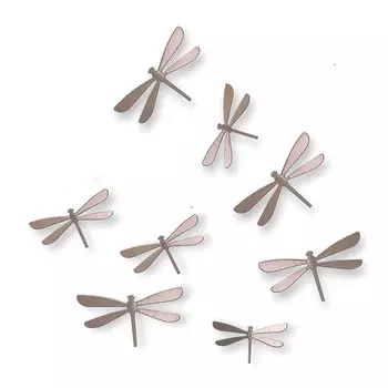 Umbra Декор для стен (8 шт) 14,5х7,5х1,5 см металлик Wallflutter Umbra