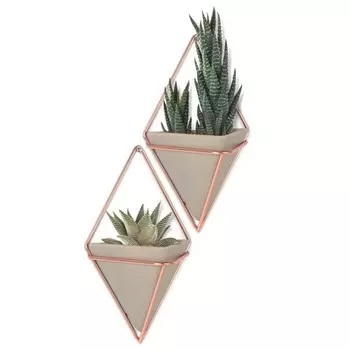 Umbra Декор для стен trigg малый бетон-медный