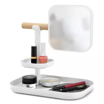 Umbra Органайзер с зеркалом 26х18х28 см белый Yana Umbra