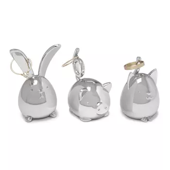 Umbra Подставки для колец squiggy 3 штуки хром Umbra