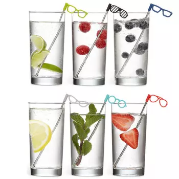 Umbra Соломинки для коктейля (6 шт) 18,3х3,5х17,5 см мульти Glasses Umbra