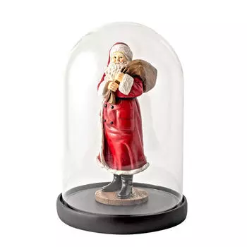 Villeroy & Boch Декорация в стеклянном колпаке «Санта с мешком» 10,2 x 10,2 x 26,4 см Winter Collage Villeroy & Boch