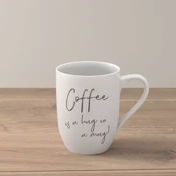 Villeroy & Boch Кружка 340 мл "Coffee is a hug in a mug", белая Statement Villeroy & Boch