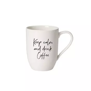 Villeroy & Boch Кружка 340 мл "Keep calm and drink coffee", белая Statement Villeroy & Boch