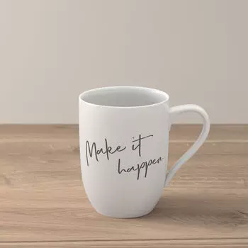 Villeroy & Boch Кружка 340 мл "Make it happen", белая Statement Villeroy & Boch