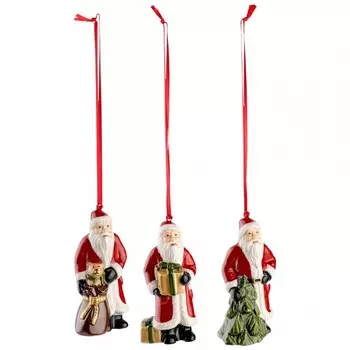 Villeroy & Boch Набор елочных украшений, 3 предмета 'Санты' 9 см Nostalgic Ornaments Villeroy & Boch