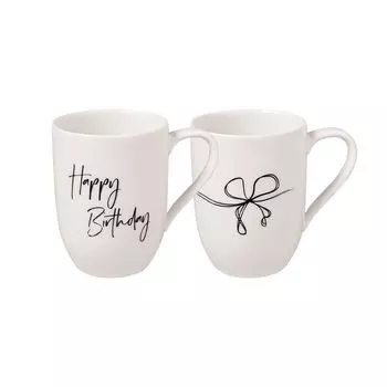 Villeroy & Boch Набор из 2 кружек "Happy Birthday" 0,28 л Statement Lines Villeroy & Boch
