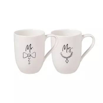 Villeroy & Boch Набор из 2 кружек "Mr and Mrs" 0,28 л Statement Lines Villeroy & Boch