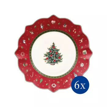 Villeroy & Boch Набор из 6 тарелок для завтрака 24 см Red Toys Delight Villeroy & Boch