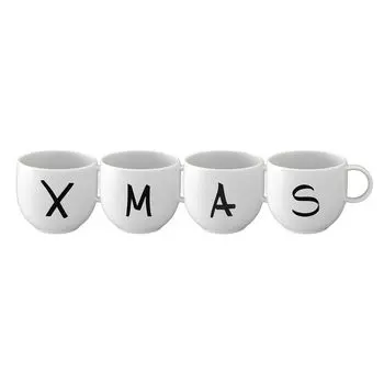 Villeroy & Boch Набор рождественских кружек 0,290 л, 4 предмета Letters Mugs Villeroy & Boch