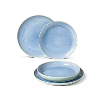Villeroy & Boch Набор столовой посуды, 4 предмета, бирюзовый Crafted Blueberry Villeroy & Boch