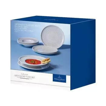 Villeroy & Boch Набор тарелок для ужина 8 предметов Artesano Nature Bleu Villeroy & Boch